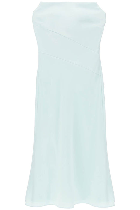 ROLAND MOURET strapless midi dress without