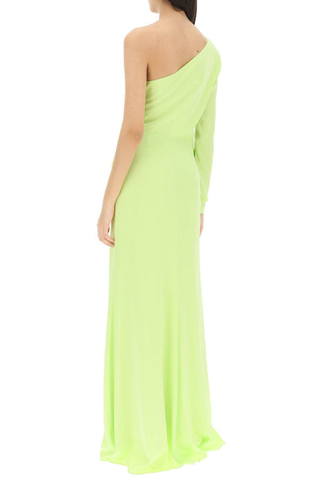 ROLAND MOURET asymmetric stretch silk gown with cut-out detail