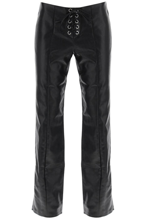 ROTATE straight-cut pants in faux leather
