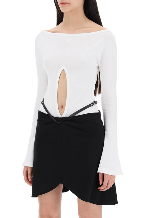 COURREGES "jersey body with cut-out