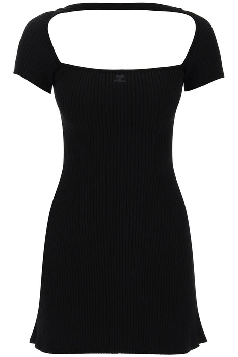 COURREGES "hyperbole mini ribbed jersey dress with