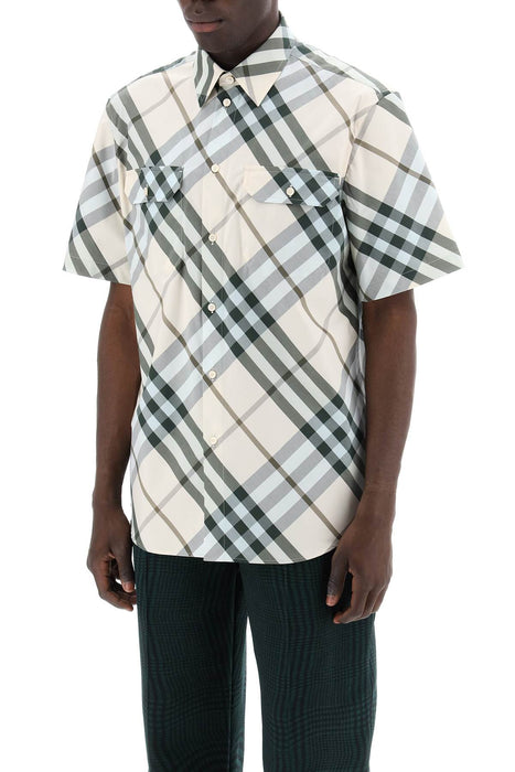 BURBERRY short-sleeved checkered shirt
