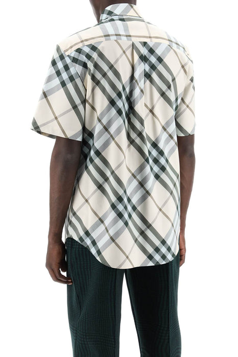BURBERRY short-sleeved checkered shirt