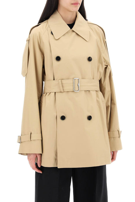 BURBERRY double-breasted midi trench coat