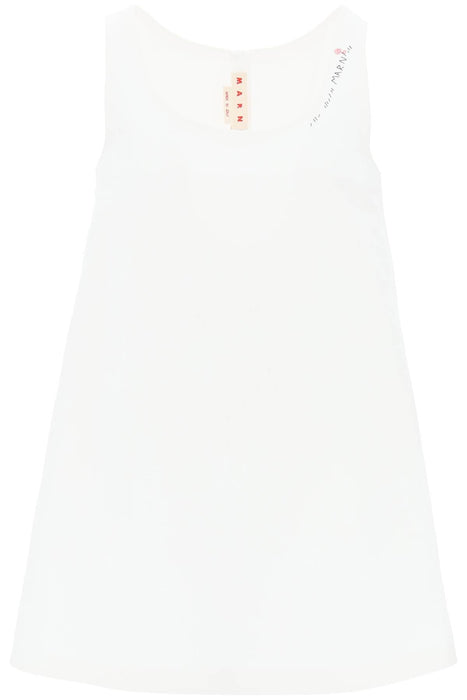 MARNI flared dress with hand-embroidered