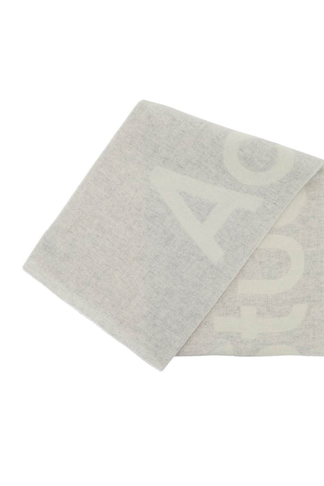 ACNE STUDIOS wool blend scarf with logo in m