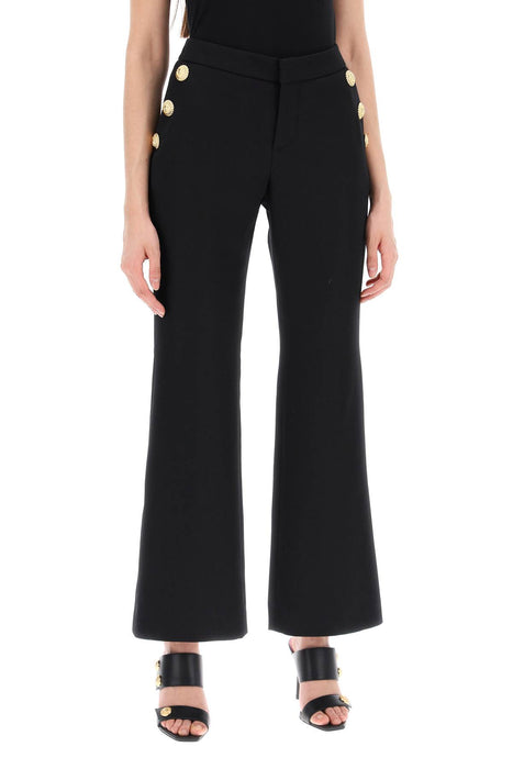 BALMAIN flared pants with embossed buttons