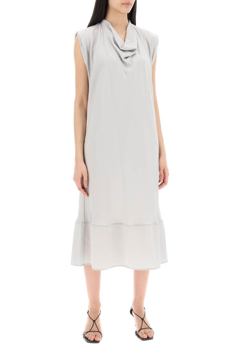 LEMAIRE midi dress with diagonal cut in