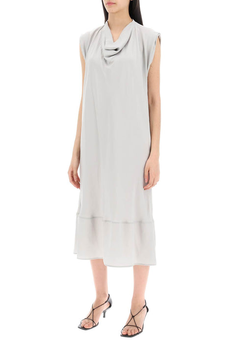 LEMAIRE midi dress with diagonal cut in