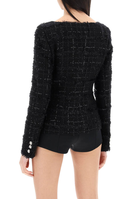 ALESSANDRA RICH tweed jacket with sequins embell