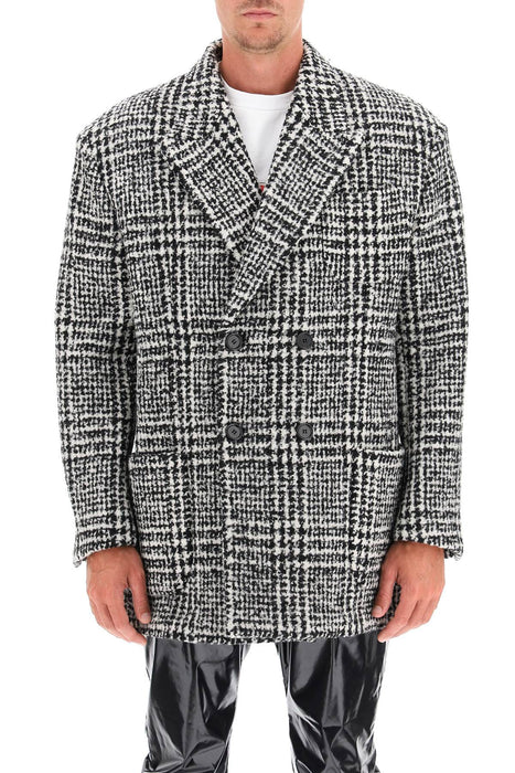 DOLCE & GABBANA checkered double-breasted wool jacket