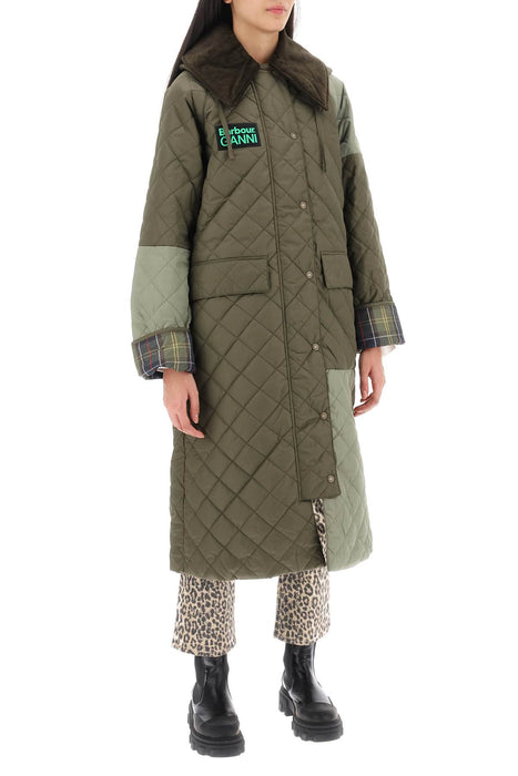 BARBOUR x GANNI Trench trapuntato Burghley