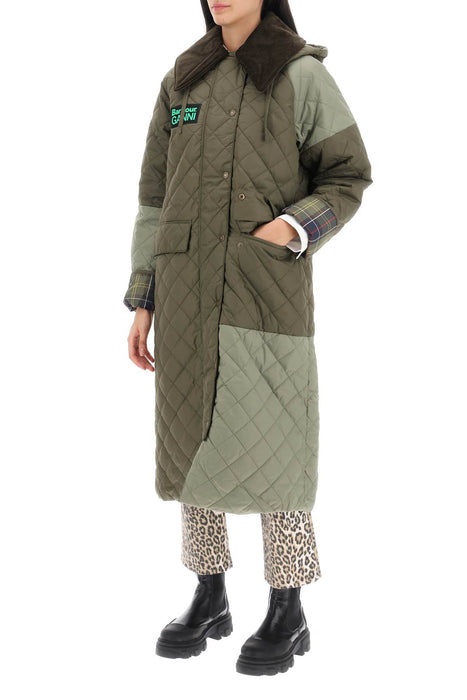 BARBOUR x GANNI Trench trapuntato Burghley