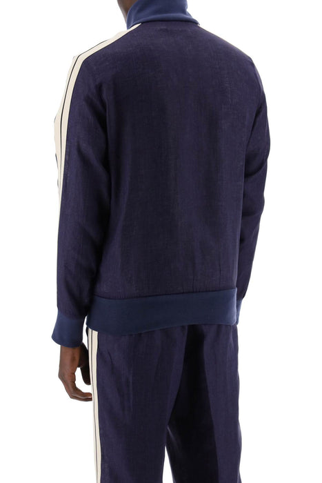 PALM ANGELS linen track sweatshirt for