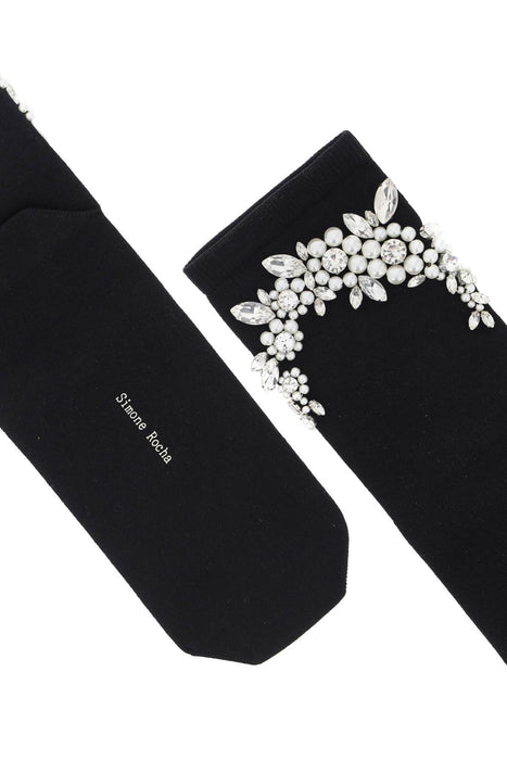 SIMONE ROCHA socks with pearls and crystals