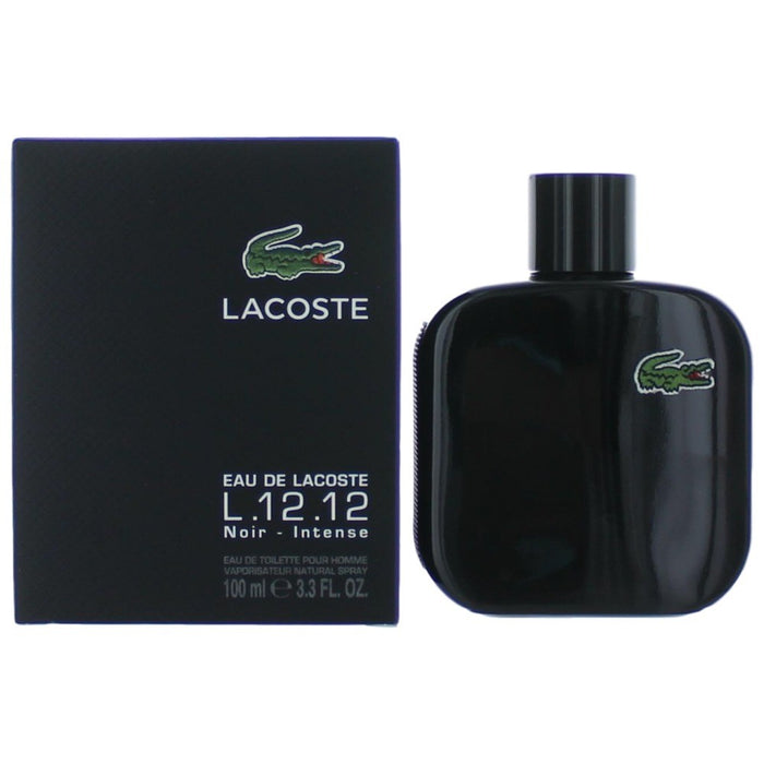 Lacoste L.12.12 Black Noir Intense by Lacoste, 3.3 oz Eau De Toilette Spray for Men