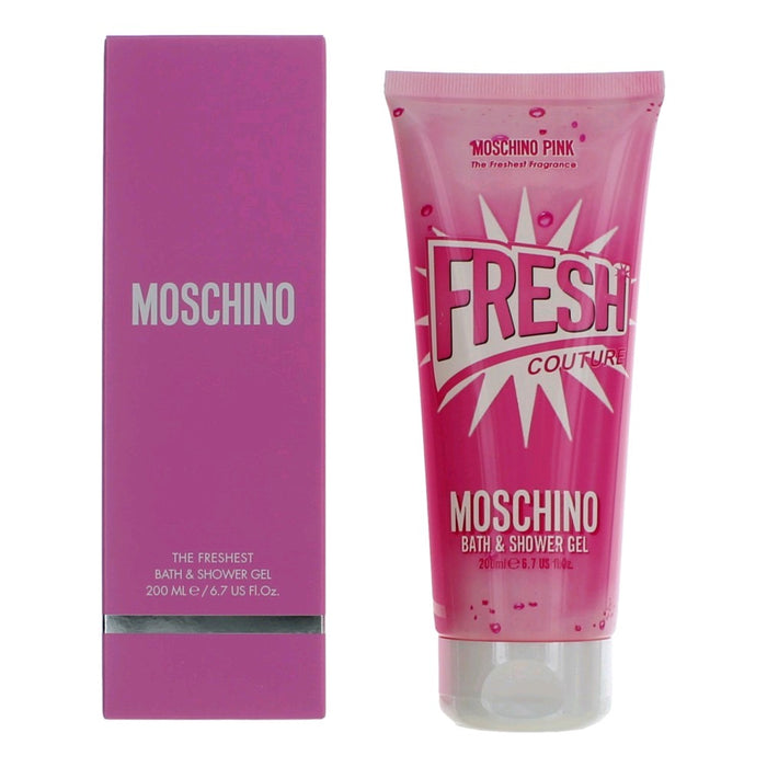Moschino Pink Fresh Couture by Moschino, 6.7 oz Bath and Shower Gel for Women