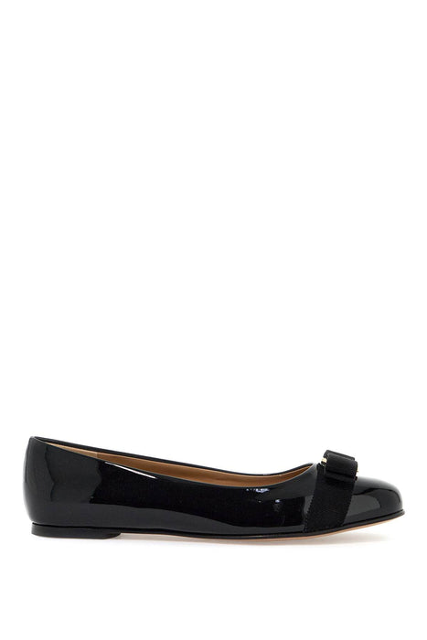 FERRAGAMO patent leather varina ballet flats