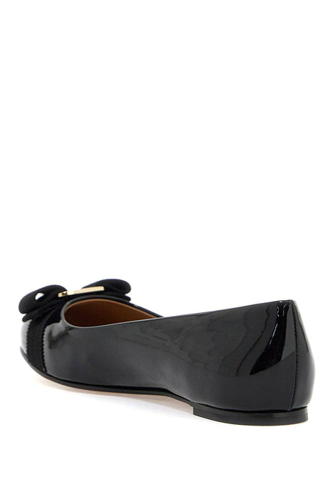 FERRAGAMO patent leather varina ballet flats