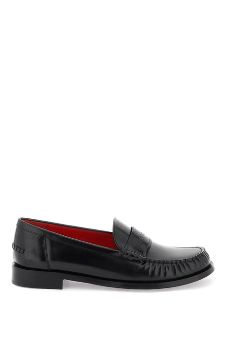 FERRAGAMO leather loafers with embossed logo