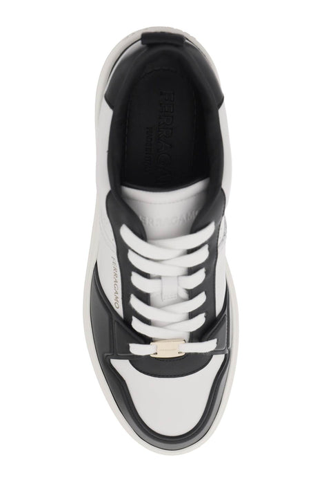 FERRAGAMO two-tone leather sneakers