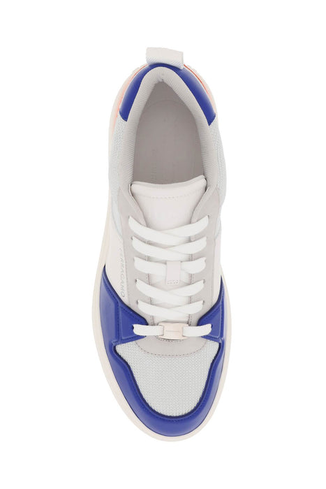FERRAGAMO leather and technical fabric sneakers
