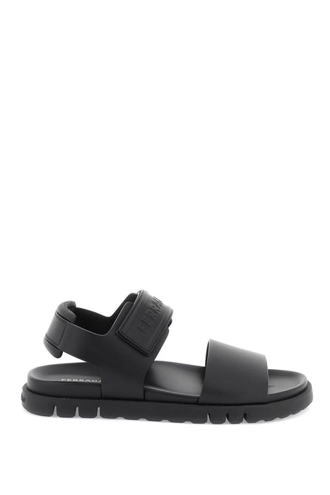 FERRAGAMO double strap sandals with stylish design