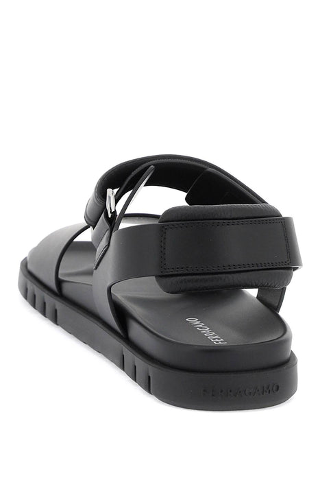 FERRAGAMO double strap sandals with stylish design