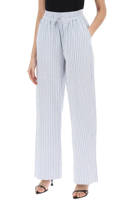 SKALL STUDIO striped cotton rue pants with nine words