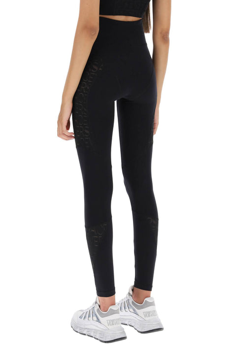 VERSACE sports leggings with lettering