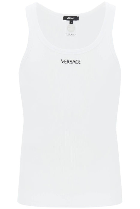 VERSACE "intimate tank top with embroidered