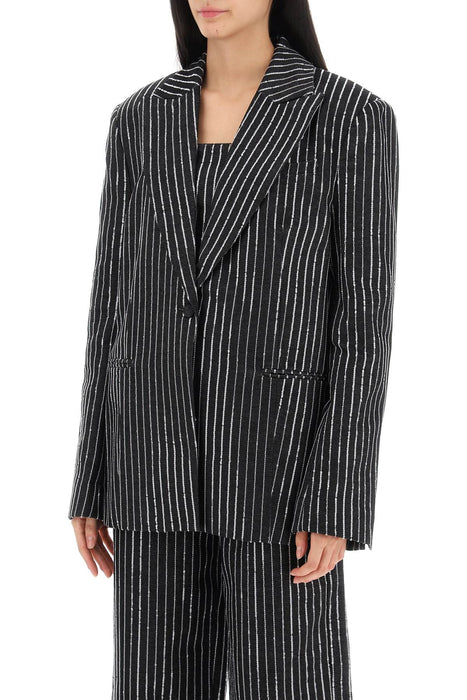ROTATE blazer with sequined stripes