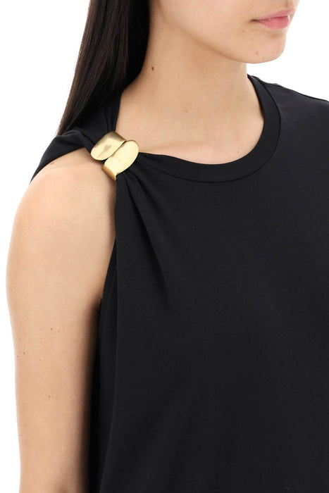 FERRAGAMO asymmetric t-shirt with golden clip