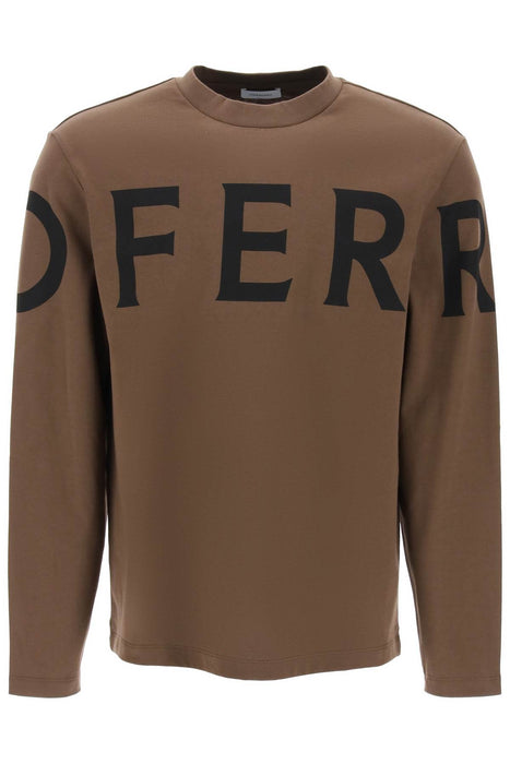 FERRAGAMO long sleeve t-shirt with oversized logo