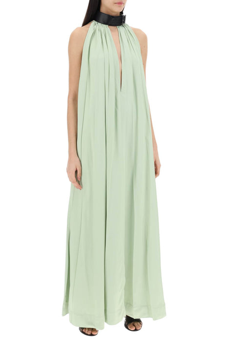FERRAGAMO maxi dress with leather buckle detail