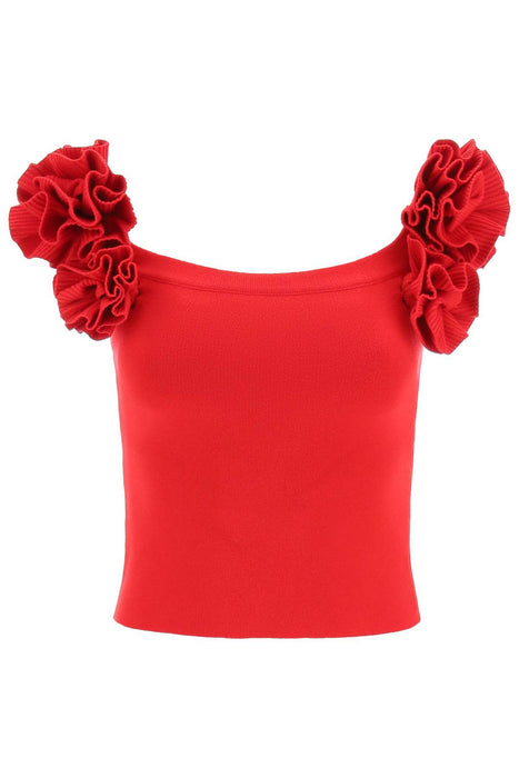Magda butrym fitted top with roses
