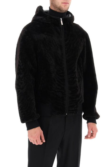 FERRAGAMO reversible shearling hooded blouson