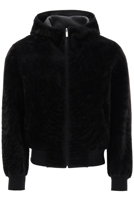 FERRAGAMO reversible shearling hooded blouson