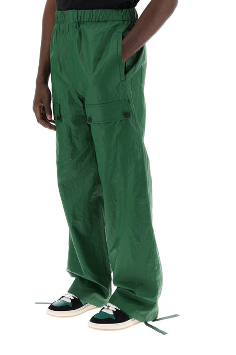 FERRAGAMO linen coated pants for men