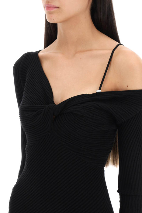 THE ATTICO desai' mini dress in texturized knit