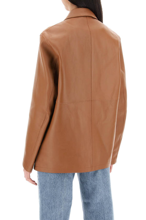 TOTEME single-breasted leather jacket