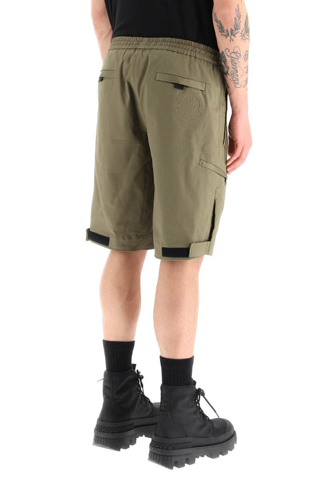 MONCLER shorts with hook-and-loop closure