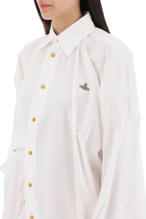 Vivienne westwood gibbon asymmetric shirt dress with cut-outs