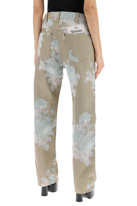 VIVIENNE WESTWOOD "floral jacquard ranch jeans