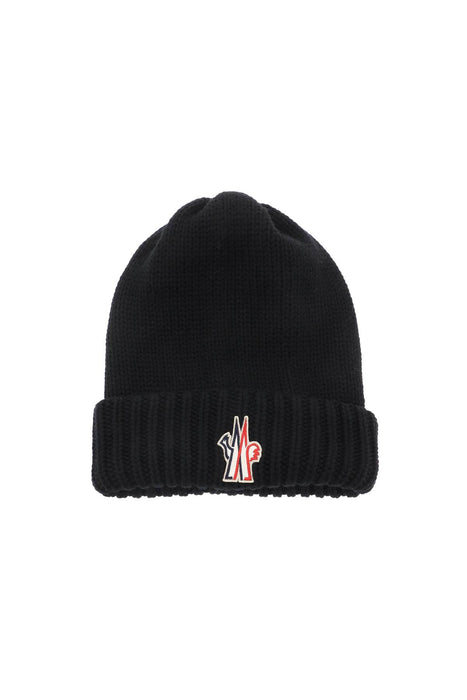 MONCLER GRENOBLE heavy wool tricot beanie hat