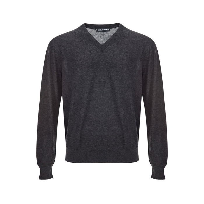 Dolce & Gabbana Elegant Gray Cashmere Sweater for Men