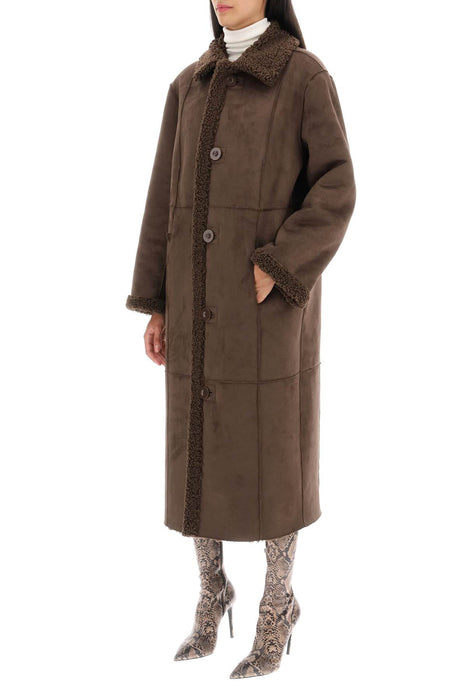 STAND STUDIO kenca' reversible eco-shearling coat