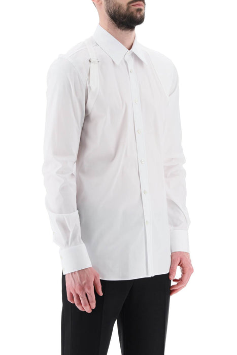 ALEXANDER MCQUEEN stretch cotton harness shirt