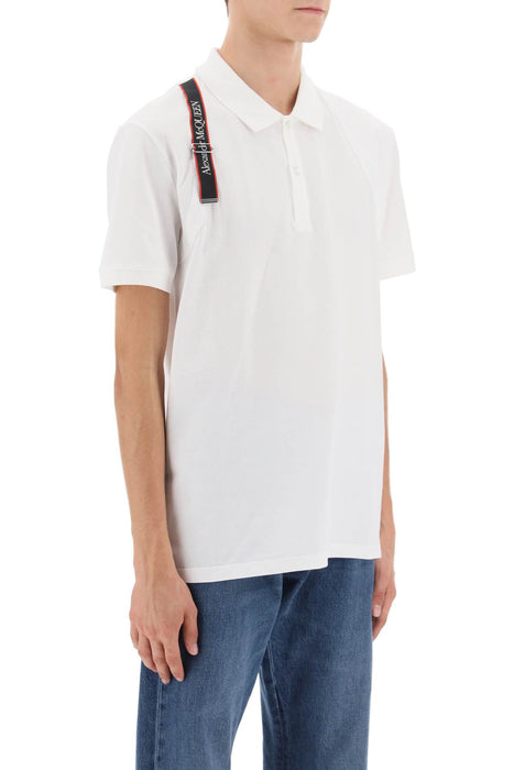 ALEXANDER MCQUEEN harness polo shirt with selvedge logo