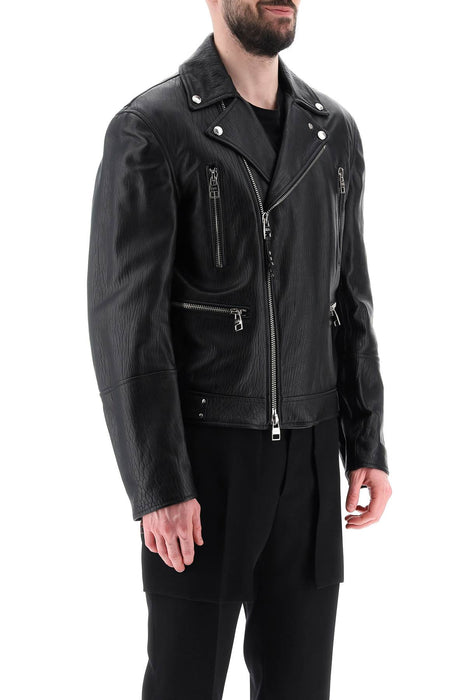 Alexander mcqueen leather biker jacket